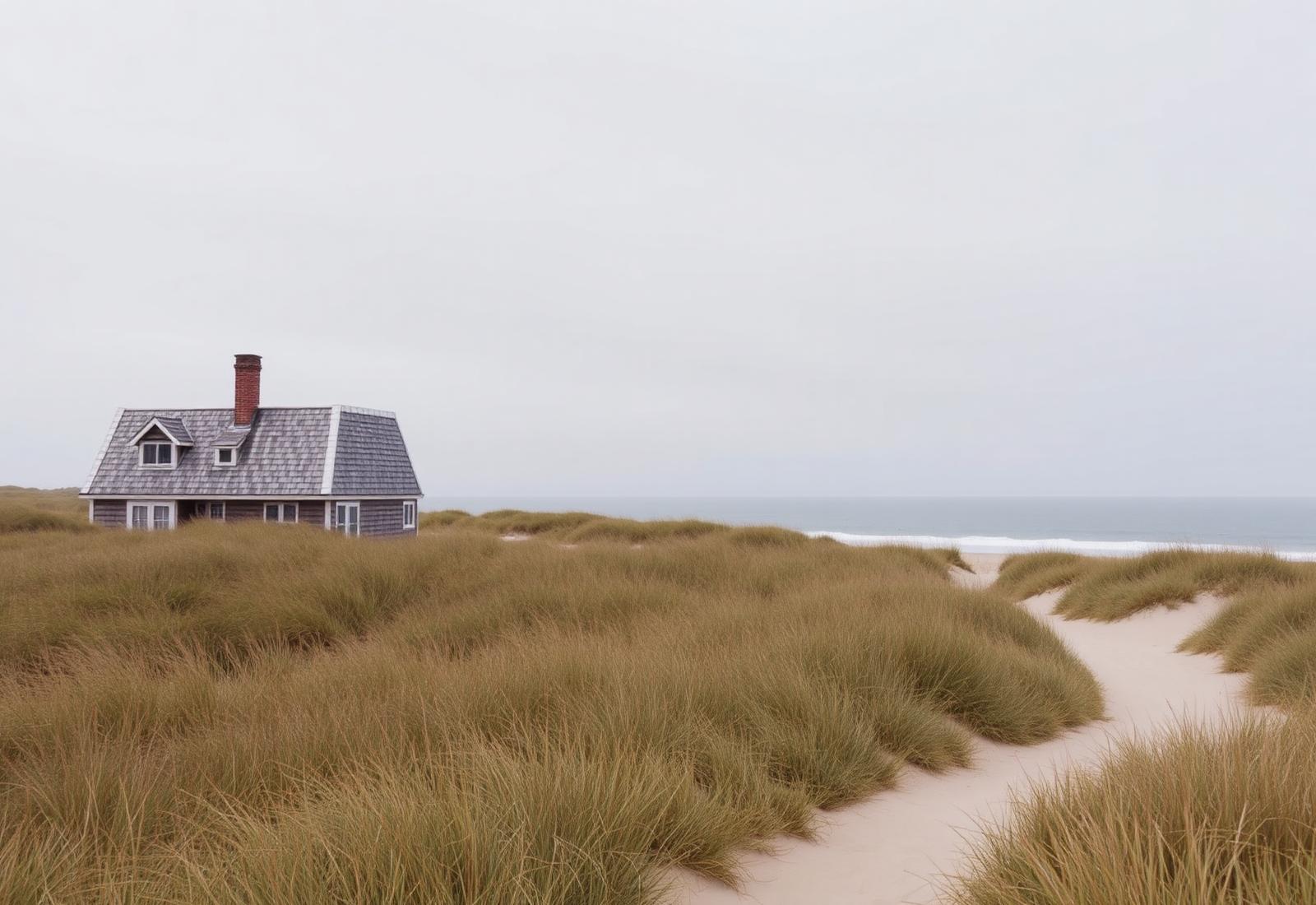 Nantucket dunes and shingle cottage